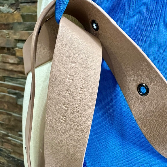 Marni Color-block Blue Beige Tunic Dress Size 40 Made in Italy - Picture 12 of 16